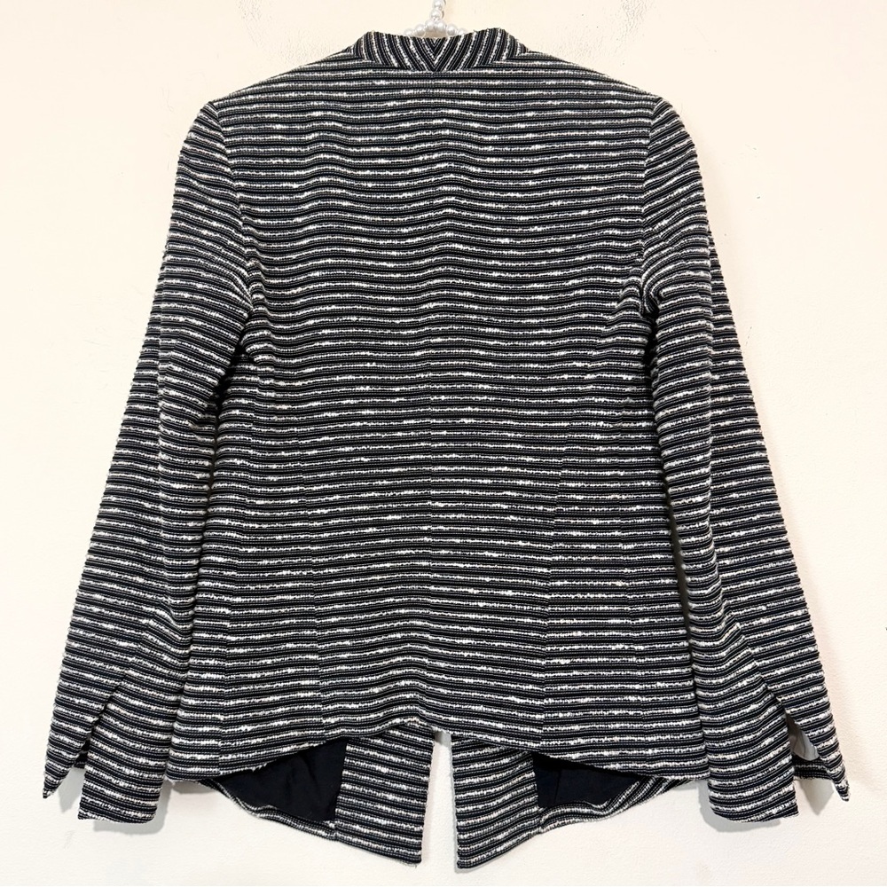 MM Lafleur Black & White Striped Wharton Blazer Jacket SIZE 2 - Picture 7 of 7